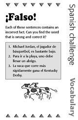 Spanish Vocabulary Challenge: Facts and Fiction
