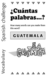 Spanish Vocabulary Challenge: Guatemala