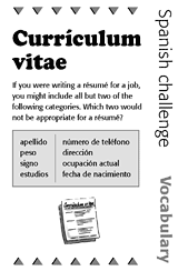 Spanish Vocabulary Challenge: Résumé