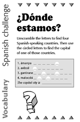 Spanish Vocabulary Challenge: Capitals
