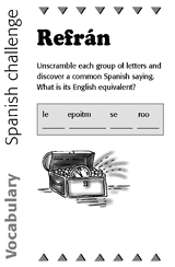 Spanish Vocabulary Challenge: Proverb Unscramble