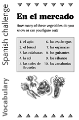 Spanish Vocabulary Challenge: Vegetables