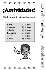 Spanish Vocabulary Challenge: Body Parts