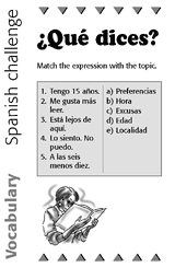 Spanish Vocabulary Challenge: Expressions