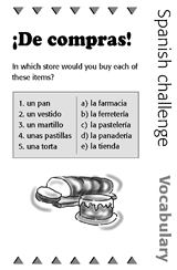 Spanish Vocabulary Challenge: Stores