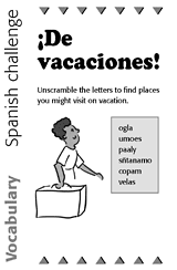 Spanish Vocabulary Challenge: Vacation