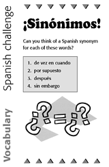 Spanish Vocabulary Challenge: Synonyms