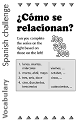 Spanish Vocabulary Challenge: Number Series