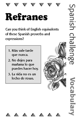 Spanish Vocabulary Challenge: Proverbs and Expressions 2