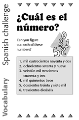 Spanish Vocabulary Challenge: Numbers