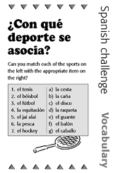 Spanish Vocabulary Challenge: Sports Equipment
