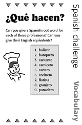 Spanish Vocabulary Challenge: Professions