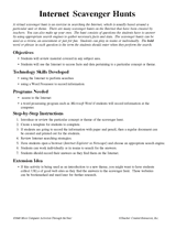 Internet Scavenger Hunts (Computer Printable, 4th-8th Grade