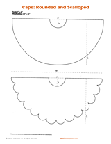 Rounded & Scalloped Cape Costume Pattern