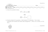 Math Warm-Up 85 for Gr. 1 & 2: Operations