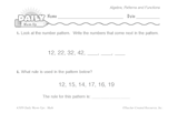 Math Warm-Up 225 for Gr. 1 & 2: Algebra, Patterns & Functions