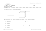 Math Warm-Up 109 for Gr. 3 & 4: Measurement & Geometry