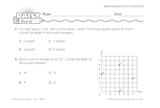 Math Warm-Up 126 for Gr. 5 & 6: Measurement & Geometry