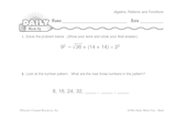 Math Warm-Up 253 for Gr. 5 & 6: Algebra, Patterns & Functions