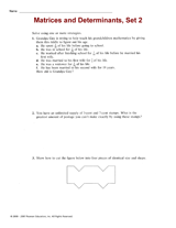 Matrices and Determinants, Set 2