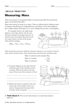 Measuring: Mass