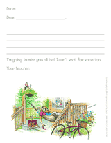 Last Day Blues Stationery for Teachers