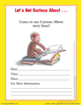 "Curious About..." Story Hour Announcement Flyer