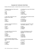 Geography Quiz: Southeastern United States