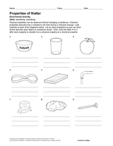 Properties of Matter Activity