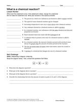 What Is a Chemical Reaction?