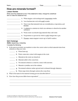 How Are Minerals Formed?