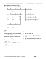 Climate Key Term Review