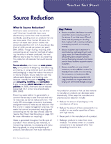 Source Reduction Unit: Environment Activities for the Classroom