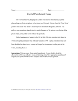 write an essay giving your opinion about capital punishment write an essay giving your opinion about capital punishment
