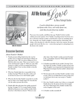 All We Know of Love Discussion Guide