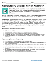 Compulsory Voting: For or Against?