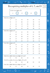 Recognizing Multiples of 6, 7, and 8 (Grade 4)