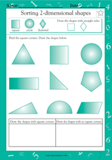 Sorting 2-Dimensional Shapes I Worksheet (Grade 2) - TeacherVision