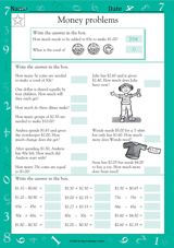 Money Word Problems II (Grade 2)