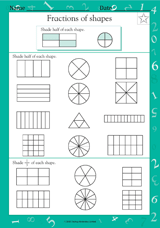 Fractions of Shapes II (Grade 2)