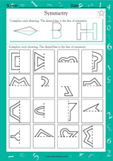 Symmetry: Complete the Drawing I