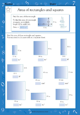 Area of Rectangles and Squares II