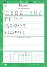 Patterns of Shapes and Numbers