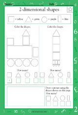 Coloring and Counting 2-Dimensional Shapes