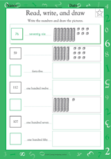 Drawing Ones, Tens, and Hundreds