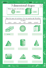 Naming 3-Dimensional Shapes I (Grade 1)