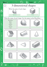 Naming 3-Dimensional Shapes II (Grade 1)