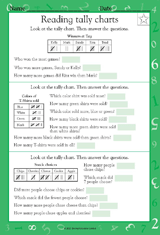 Reading Tally Charts (Grade 1)