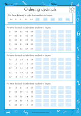 Ordering Decimals in Ascending Order