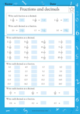 Writing Fractions and Decimals